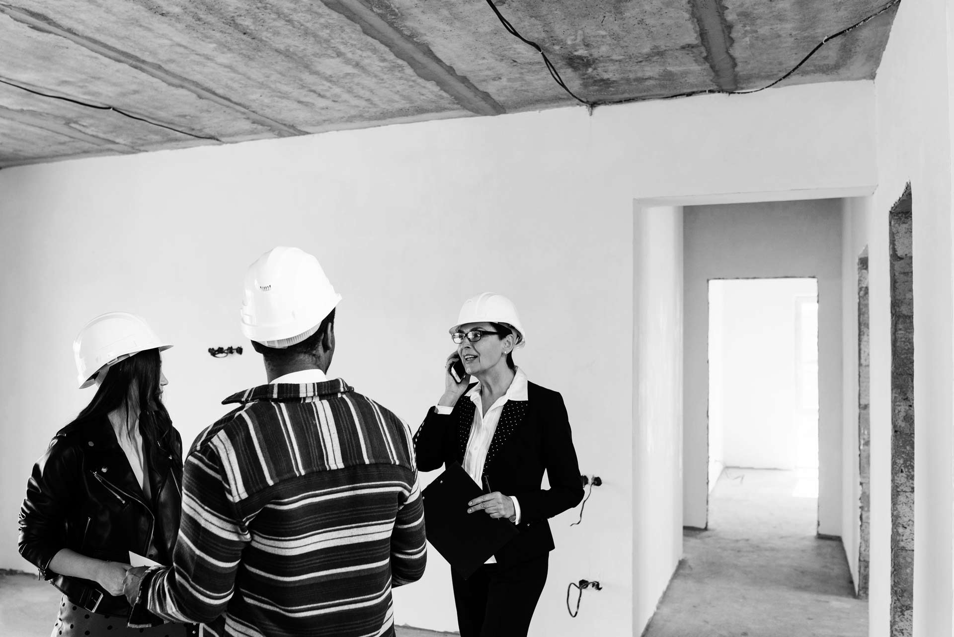 People conducting a property inspection